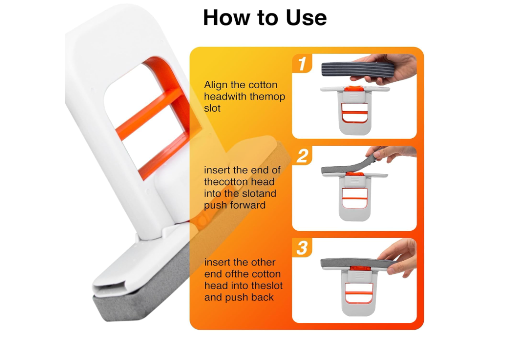 Mini Foldable Portable  Mop | Effortless Cleaning for Kitchen, Bathroom & Glass